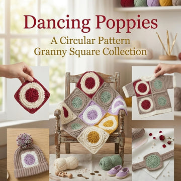 Dancing Poppies Crochet Afghan Square Pattern