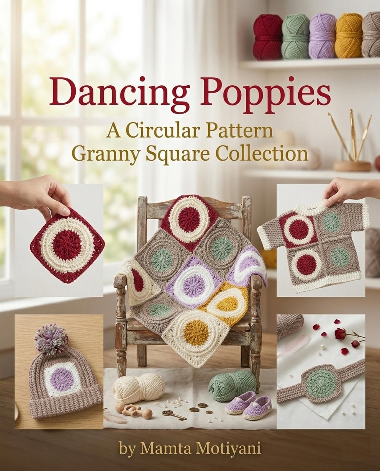 Dancing Poppies Crochet Afghan Square Pattern