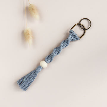 Stitch Happy Mid Grey Keyring Macrame Kit
