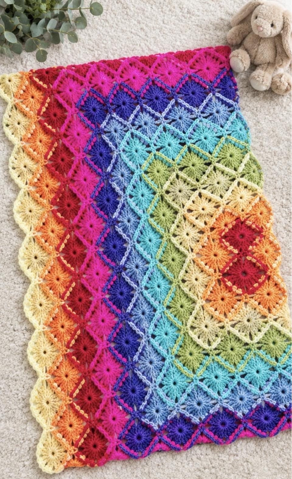 Bravarian Shell Crochet Blanket