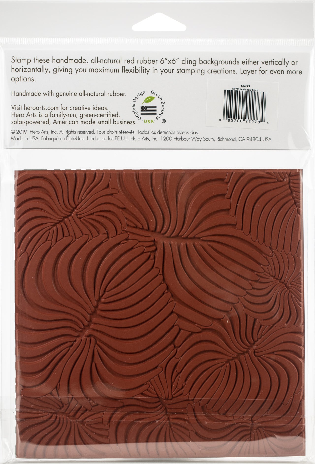 Hero Arts Cling Stamps 6"X6" - Leafy Bold Prints