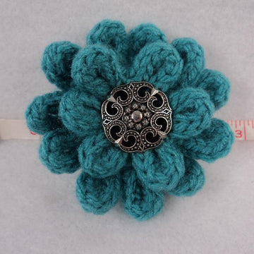 3" Flower Pin Pattern Knit & Crochet