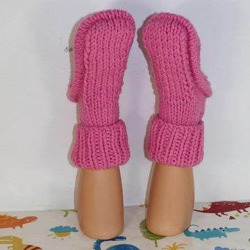 Ladies Super Chunky Stocking Stitch Slipper Boots