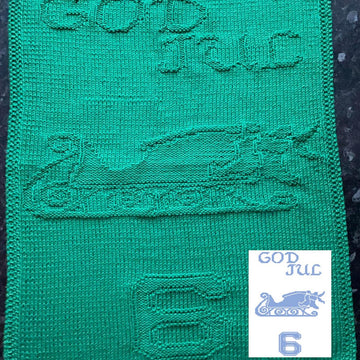 Nr. 450 6. Sleigh God Jul guest towel