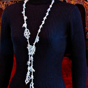 Trailing Vine Freeform Lariat Necklace
