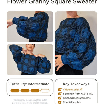 Flower Granny Square Sweater