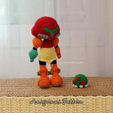 Samus & Mini Metroid-Inspired Amigurumi – Fanart Crochet PDF