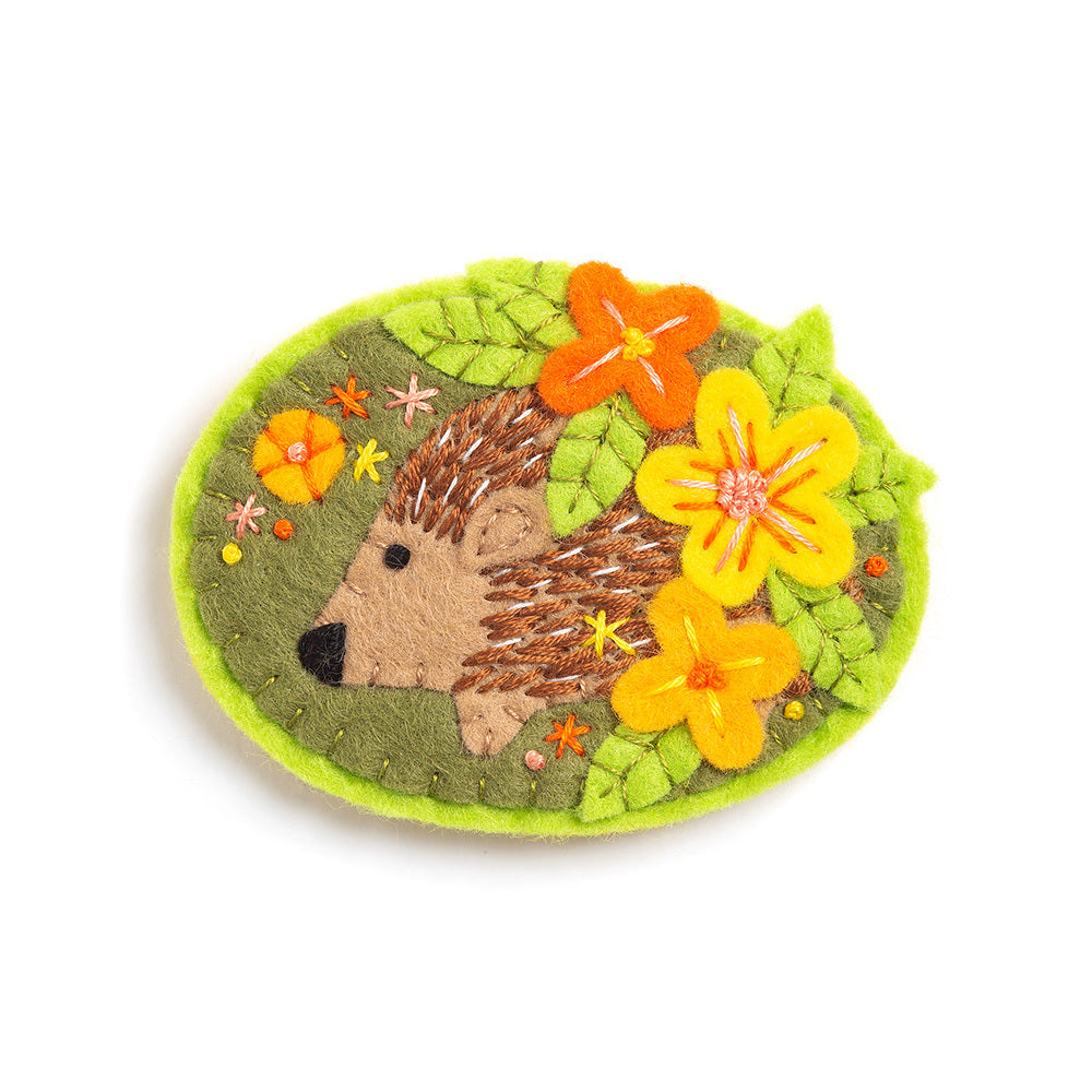 Hawthorn Handmade Hedgehog Brooch Felt Craft Kit