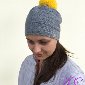 Cappellino con PomPom Modello per Uncinetto