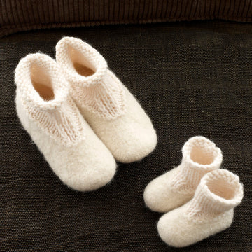 Felted Slip Ons in Lion Brand Wool-Ease - 90080AD