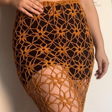 Crochet Daisy Motif Skirt