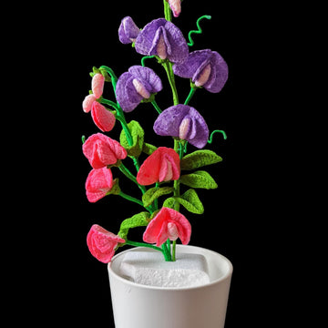 Crochet Sweet Peas Flowers