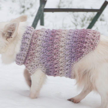 Criss cross dog sweater in 3 sizes