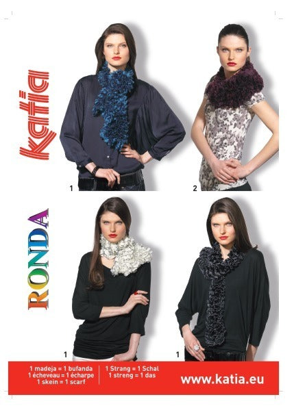 Ruffled Scarf or Cowl in Katia Ronda