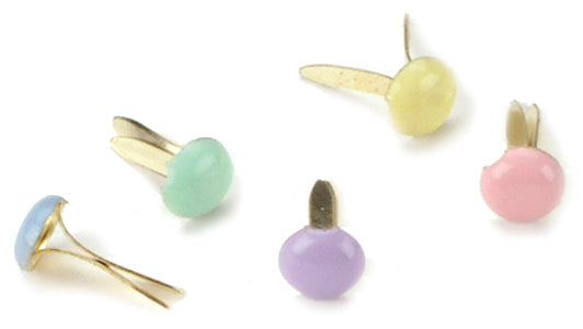 Creative Impressions Mini Metal Paper Fasteners 3mm 100/Pkg - Round - Pastel