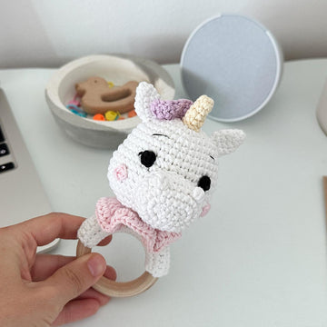 Unicorn Baby Lovey Blanket & Rattle Crochet Pattern PDF – Cute Stuffed Toy Tutorial