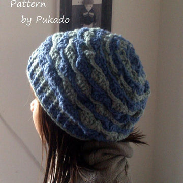 Crochet Pattern - Waves - Hat and fingerless mittens - easily converted to fit all sizes
