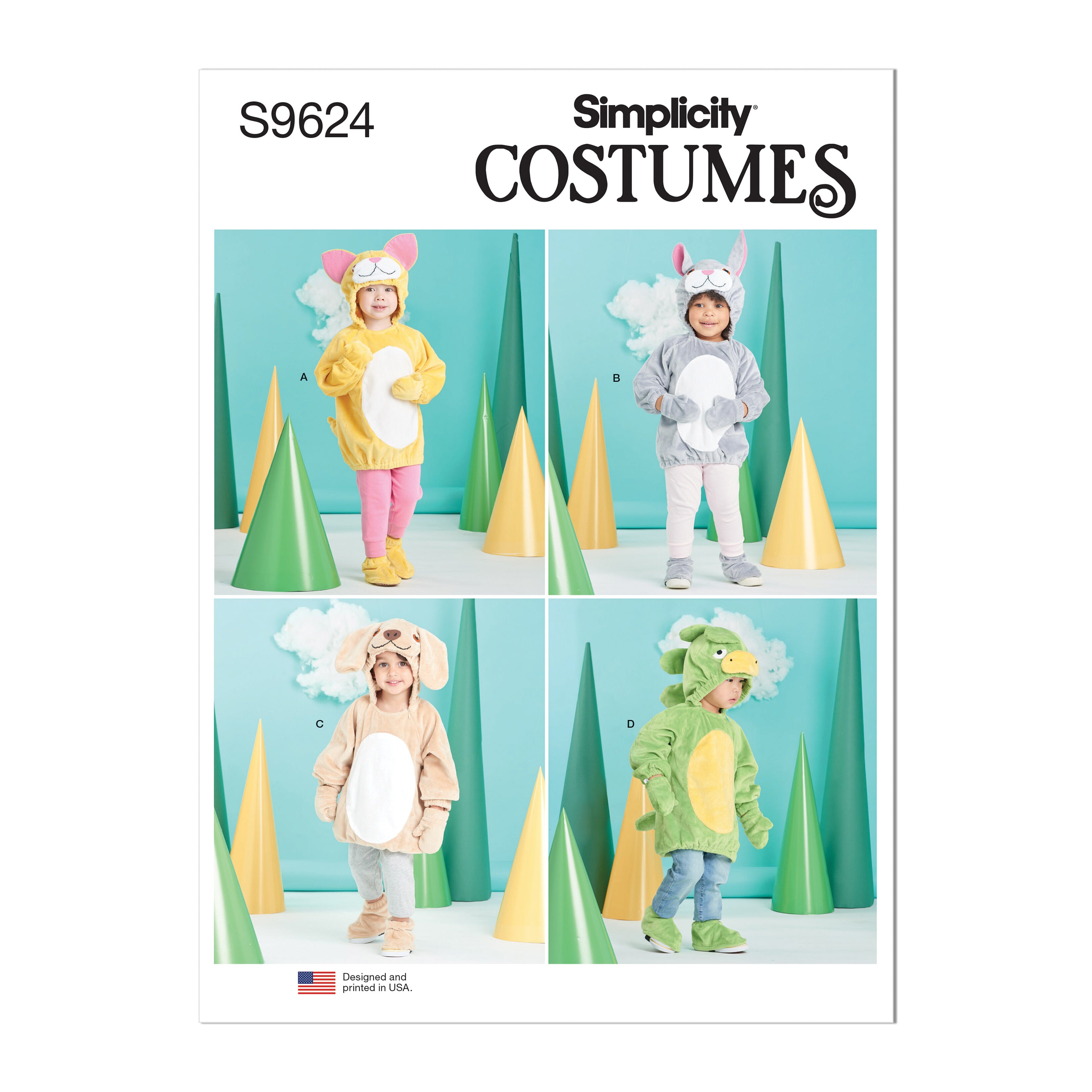 Simplicity Toddlers' Animal Costumes S9624 - Sewing Pattern