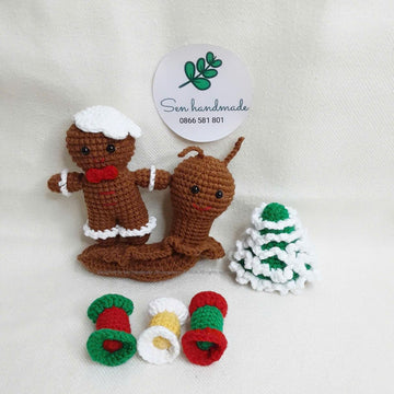 Ginger bread Snail- Crochet pattern- PDF file- English
