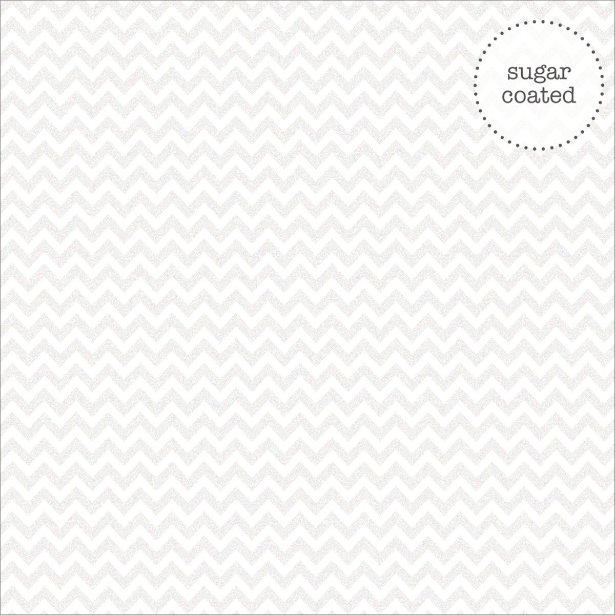Doodlebug Sugar Coated Patterned Cardstock 12"X12" 25/Pkg - Lily White Chevron