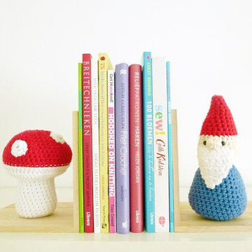 Gnome and Toadstool Book Ends