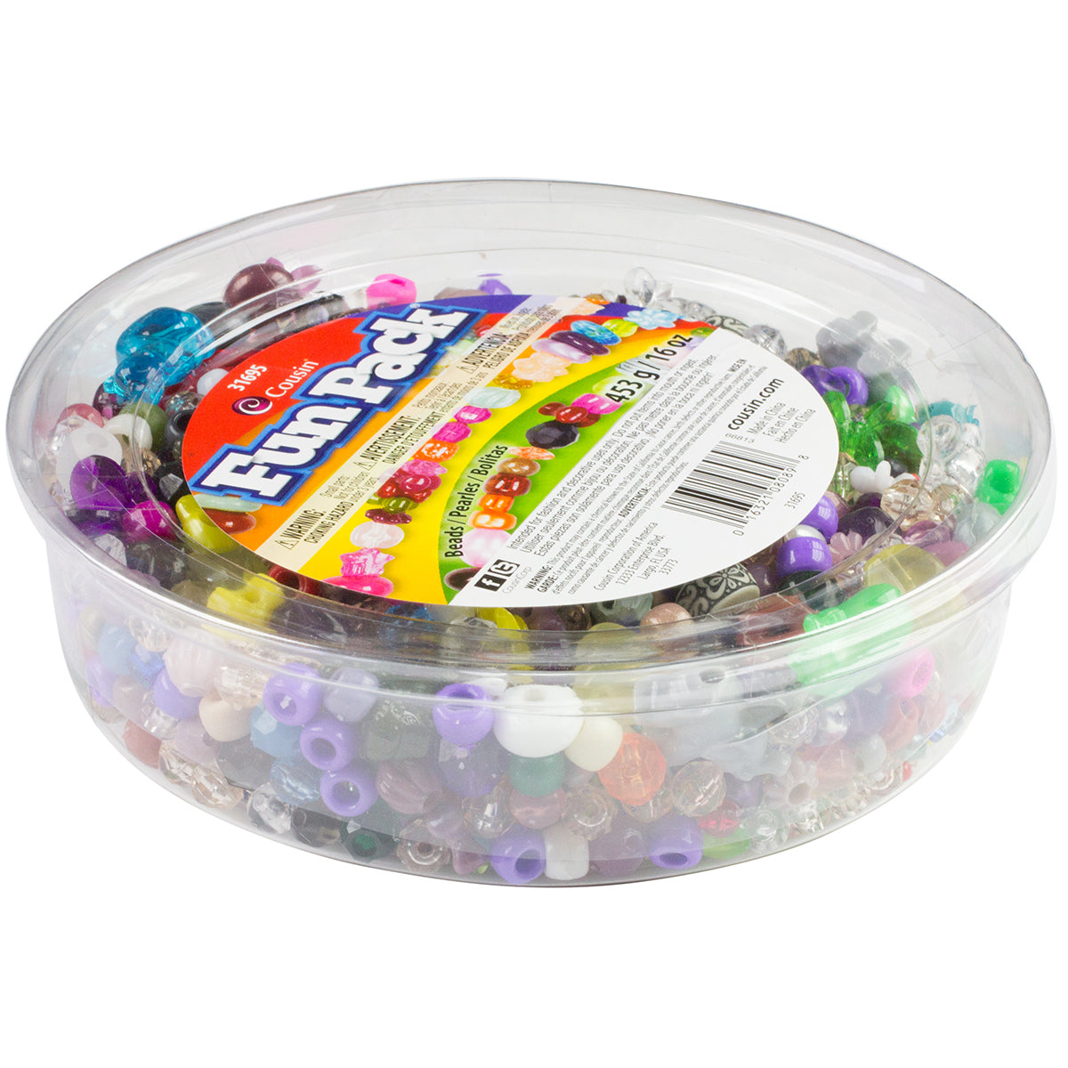 Cousin Fun Pack Beads 16oz - Assorted Shapes & Sizes