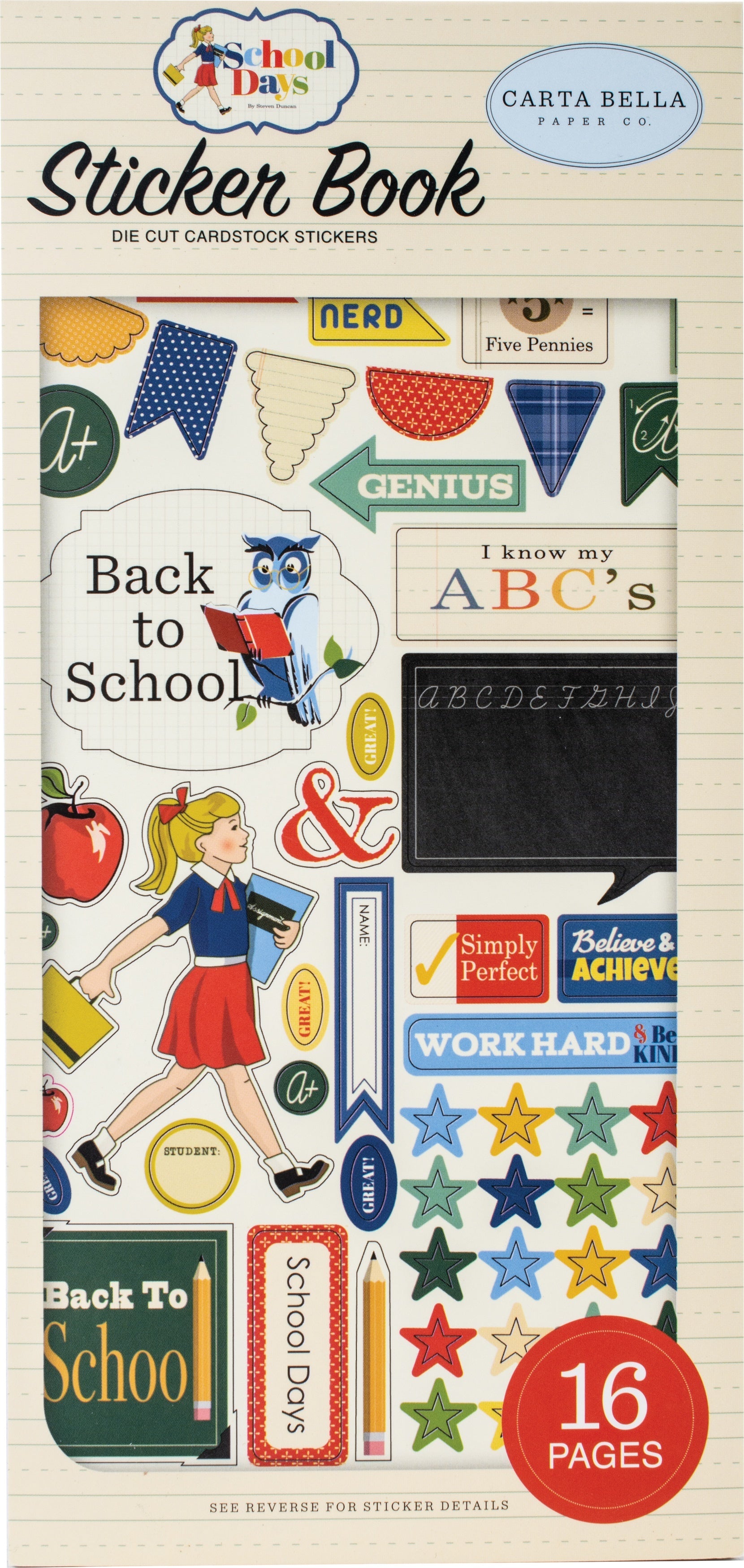 Echo Park Paper Carta Bella Sticker Book - School Days