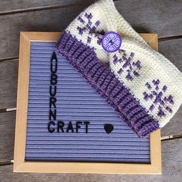 Winter Snowflake Keyhole Head Warmer