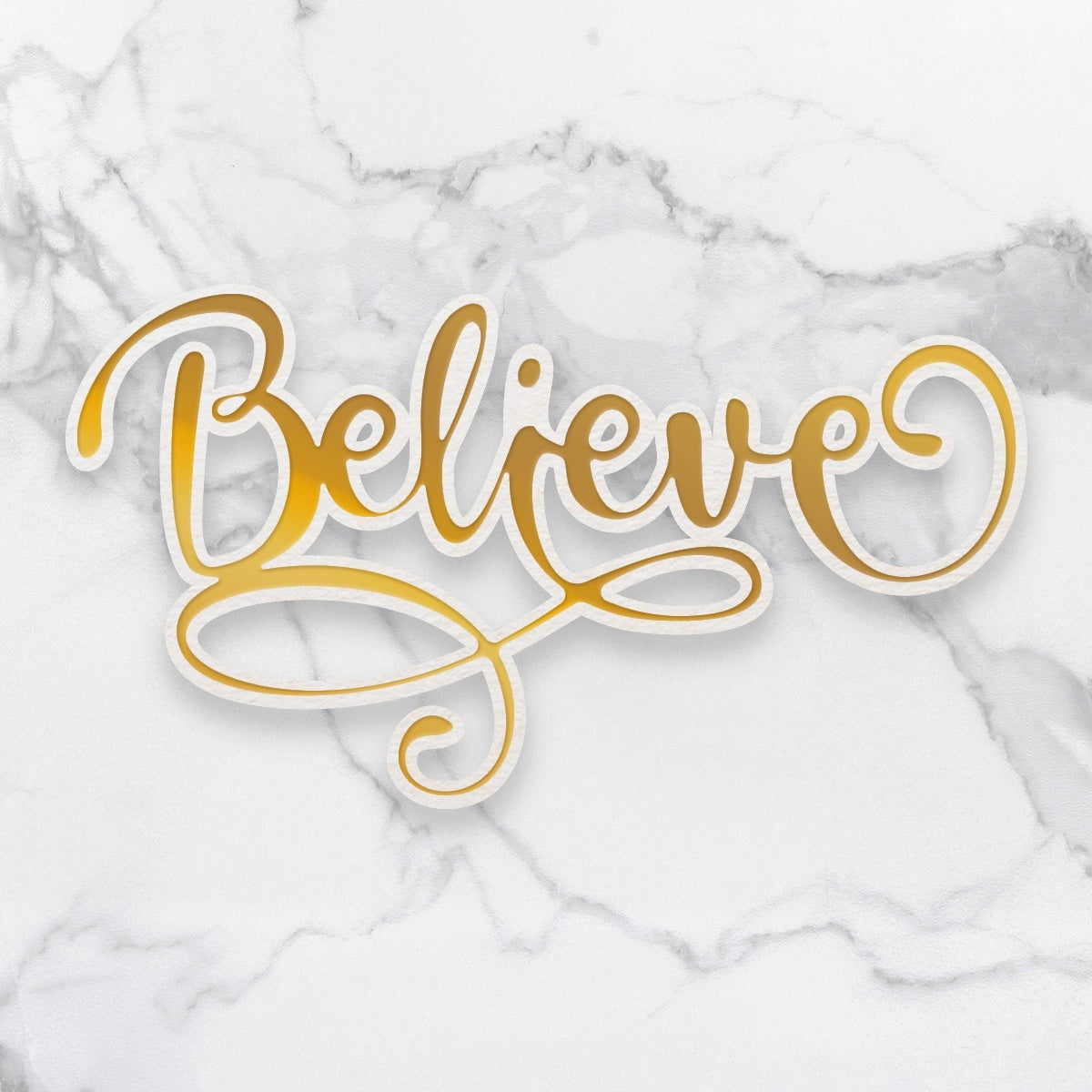 Artdeco Creations Delightful Sentiments Cut, Foil & Emboss Dies - Believe 4.3"X2.3"
