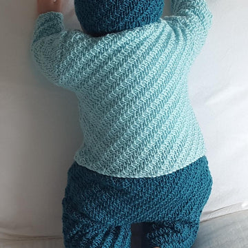 Jude - babies diagonal rib cardigan