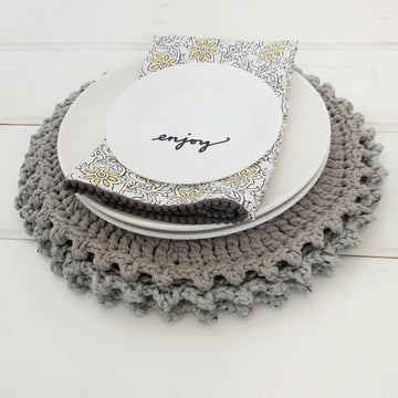 Picot Placemat & Doily Set 071