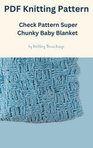 Checks Super Chunky Baby Blanket