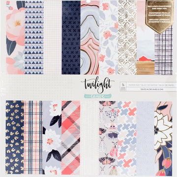 American Crafts One Canoe Two Single-Sided Paper Pad 12"X12" 36/Pkg - Twilight, 24 Designs/1-2 Each