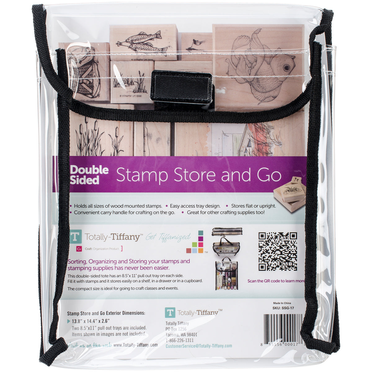 Crafter's Companion Double-Sided Stamp Store And Go Bag - 9"X11.5"X2"