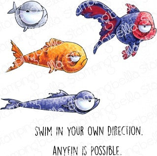 Stamping Bella Cling Stamps - Oddball Fish Set
