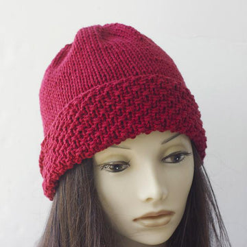 Diamond Pattern Knit Hat