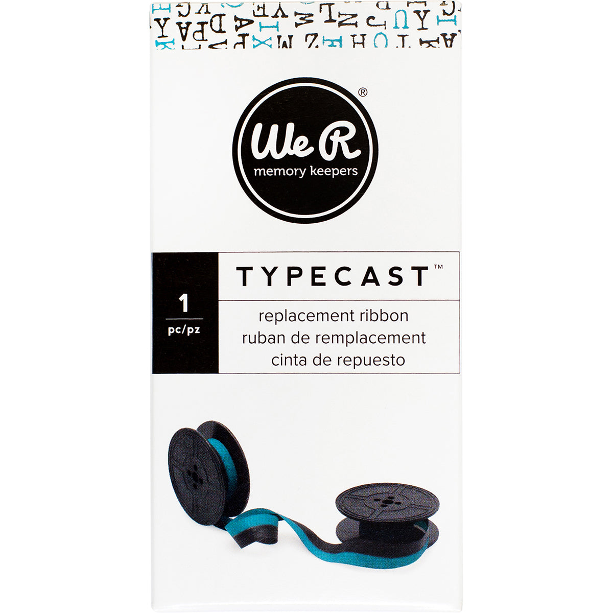 We R Memory Keepers We R Typecast Typewriter Ribbon - Teal/Black