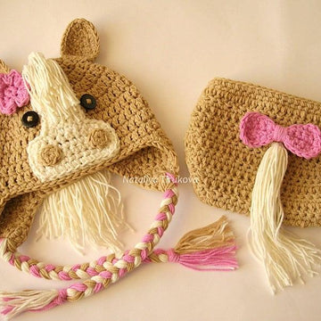 Horse Baby Hat and Diaper Cover