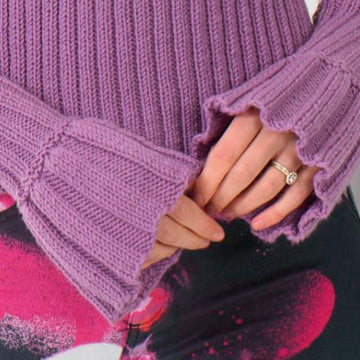 Ladies Bell Sleeve Sweater 5054
