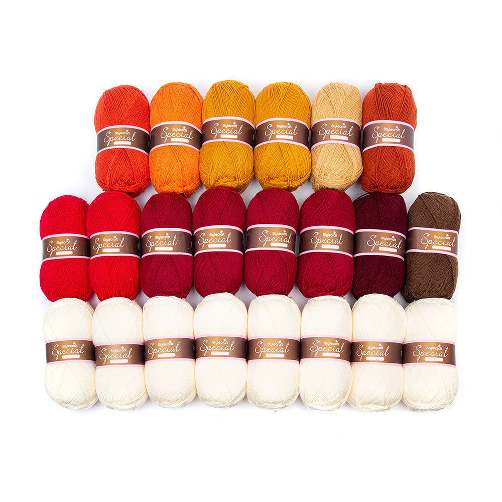 Queen Blanket Large Size by Tinna Thorvaldar - Stylecraft Special DK 22 Ball Colour Pack