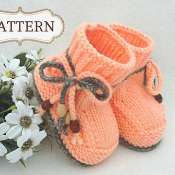 Pattern Knit Booties Lily