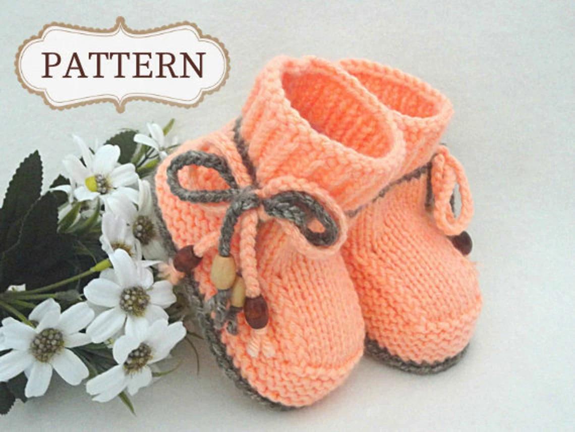 Pattern Knit Booties Lily