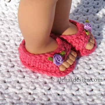 Open-Toed Doll Shoes