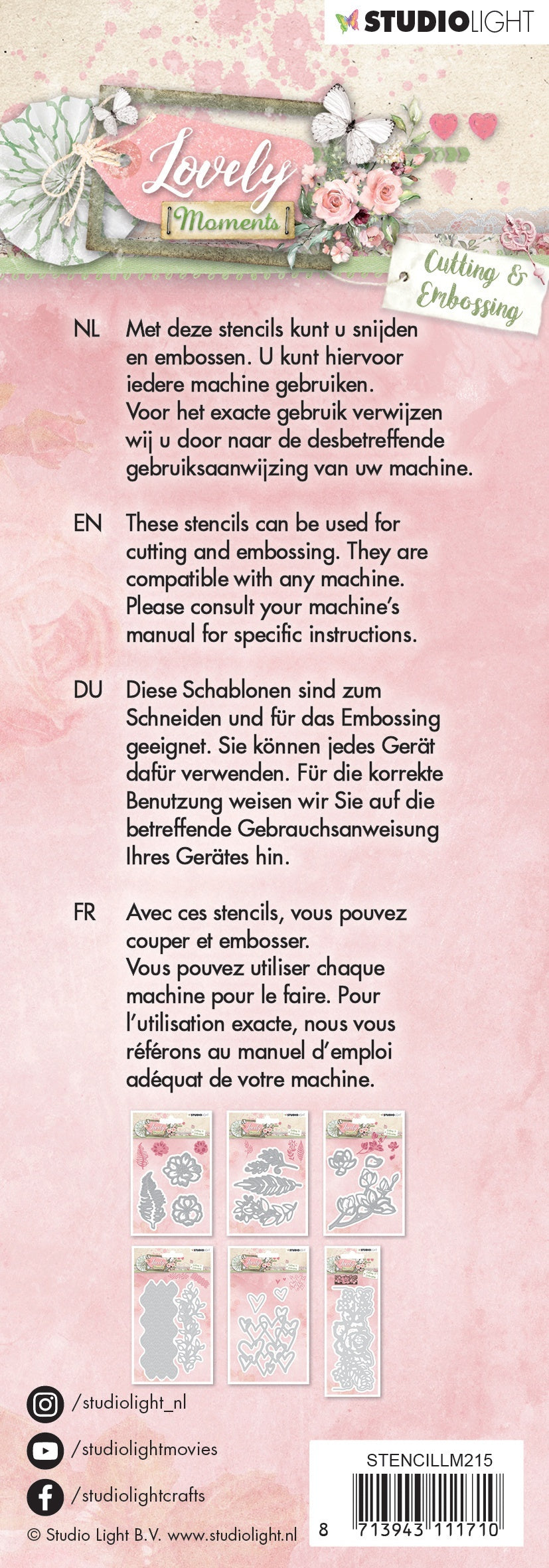 Studio Light Lovely Moments Cutting & Embossing Die - NR. 215