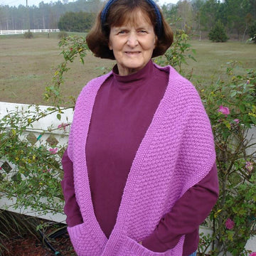 Double Moss Pocket Shawl