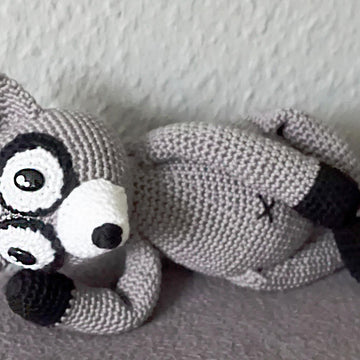 Crochet pattern Patrick the raccoon