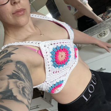 Summer sunburst crop bralette