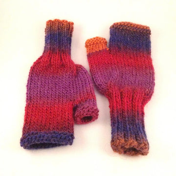 Chunky Rainbow Mittens