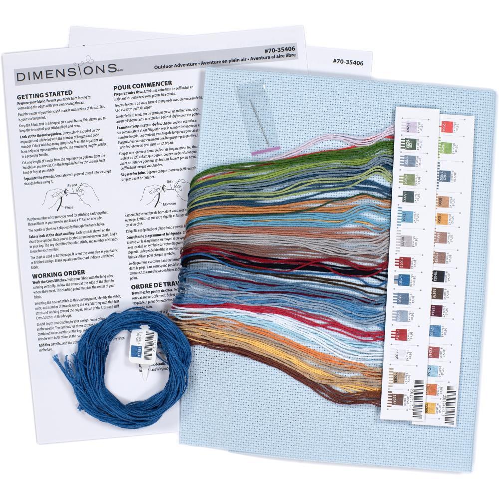 Dimensions Outdoor Adventure Counted Cross Stitch Kit - 11in x 14in