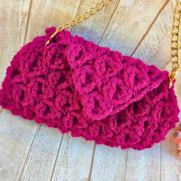 3D Flower Baguette Bag3D Flower Baguette Bag Crochet Pattern | JAYG No-Sew Shoulder Bag